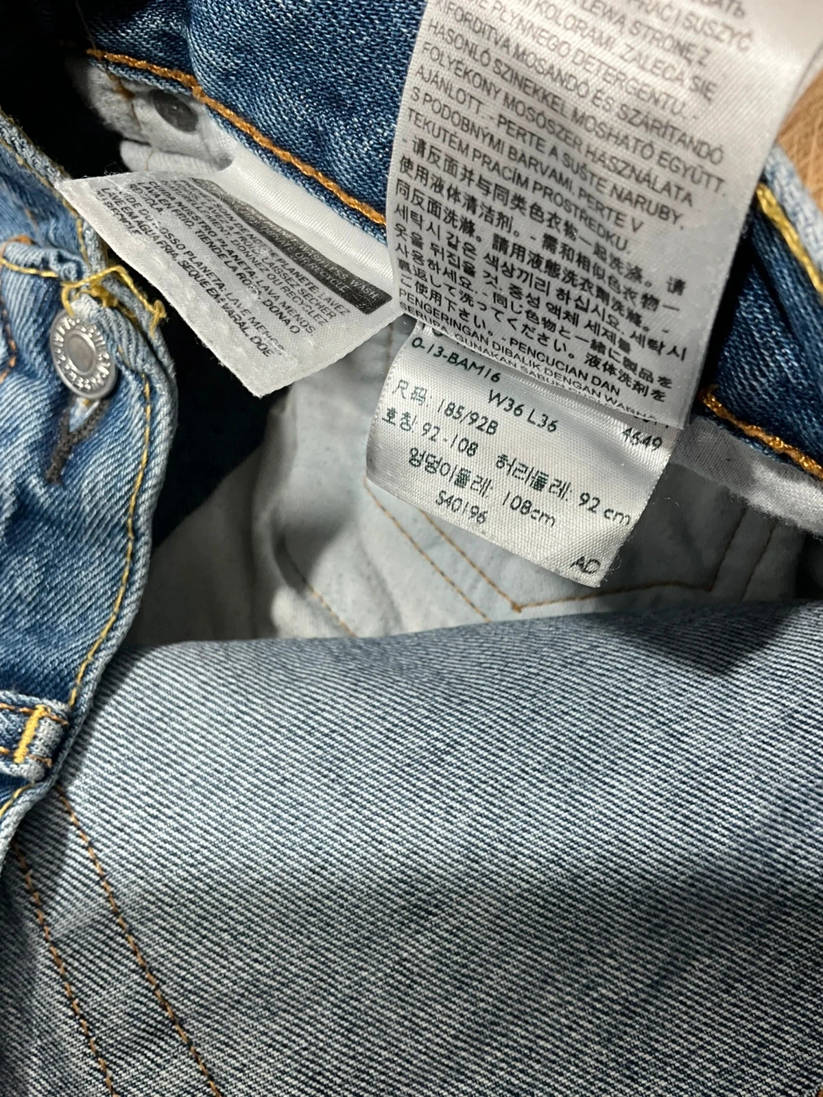 Jean Levi’s Homme 550 Relaxed W36 L36 Vintage 100% Coton Bleu  Lvh 142 – photo 13